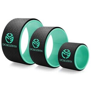 Up Circle Seven Yoga Foam Rollers Set Of 3 Circles 6" 10" 12" in Cyan